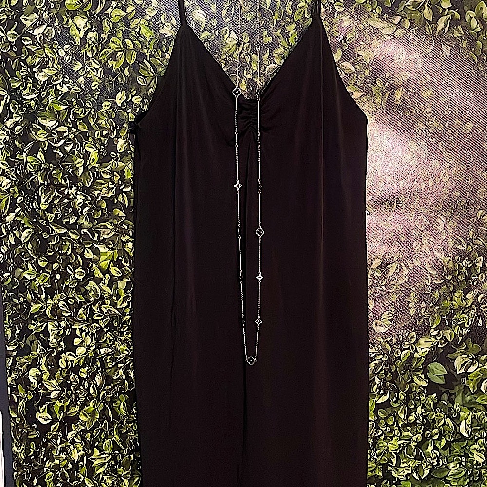 Bershka Black Sexy Sheath Midi Dress Spaghetti Strap Looks Amazing On - Picture 14 of 15